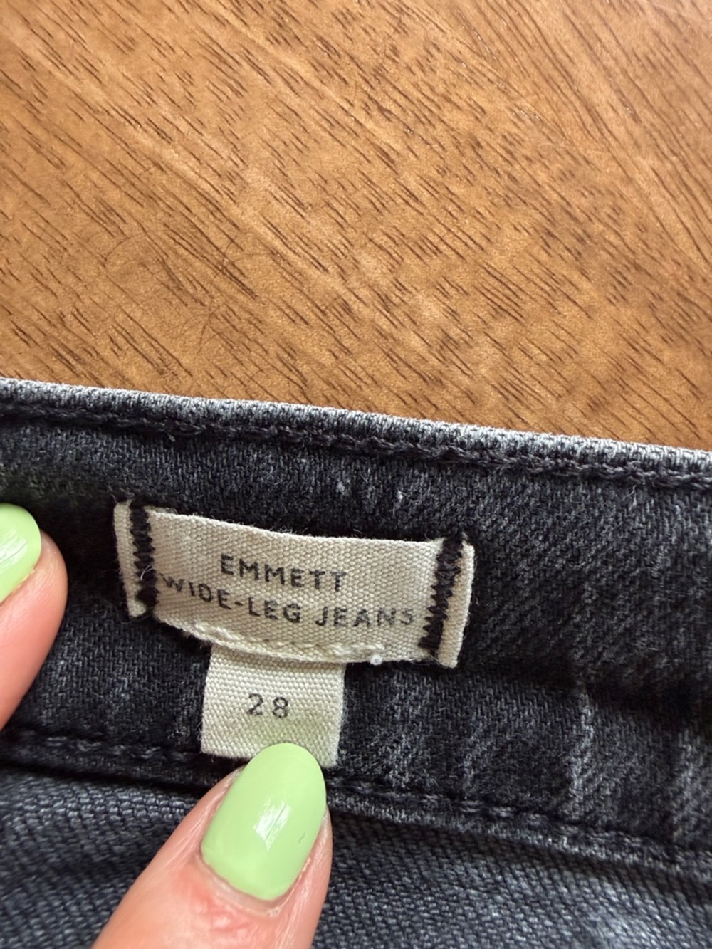 Madewell Emmet Wide-Leg Jeans High-Rise Straight Leg Women’s Jeans - Black - Picture 4 of 6